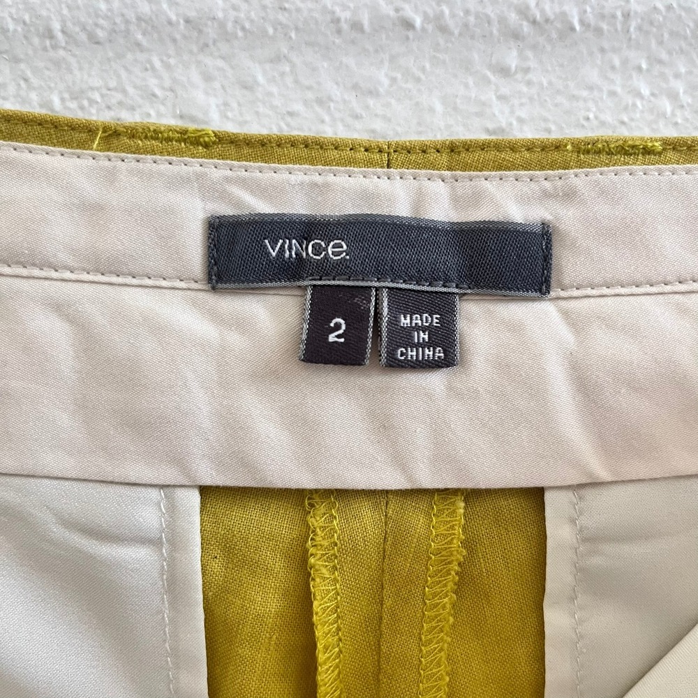 VINCE Linen Blend Low Rise Bermuda Size 2 - Picture 5 of 7